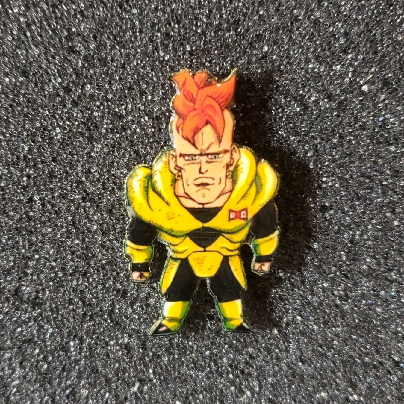 Dragon Ball Z Android 16 Pin – 1.5-Inch Collectible Anime Lapel Pin for Hats, Jackets & Bags | Handmade DBZ Accessory