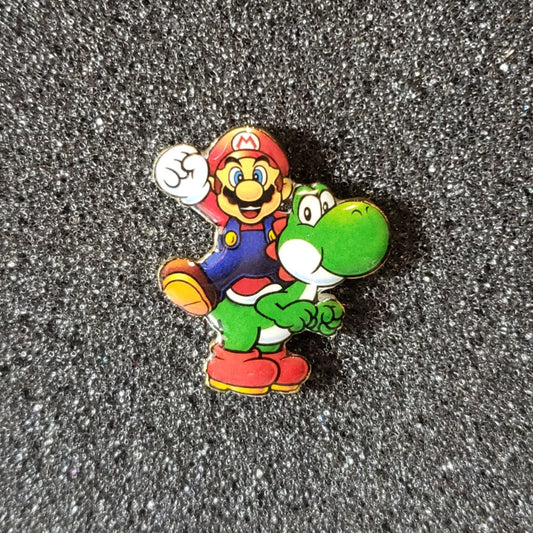 Super Mario & Yoshi Resin Pin – 1.5-Inch Handmade Nintendo Collectible Lapel Pin for Hats, Jackets & Bags | Cute Retro Gamer Gift